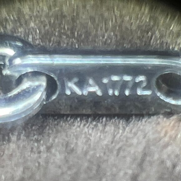 3D Graphic Blue Red & Green Dichroic Glass Pendant • Sterling Italian Chain - Picture 10 of 12